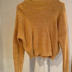 Kendall & Kylie Mustard Turtleneck Sweater